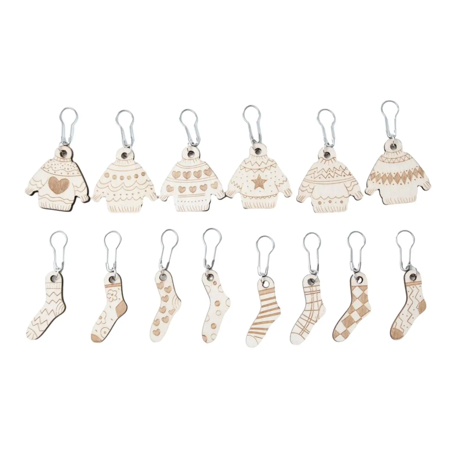 Wood Knitting Stitch Marker Removable Multifunction for Knitting Spare Parts