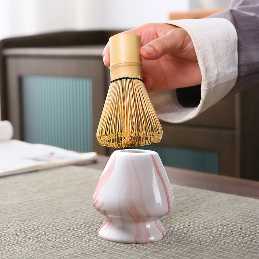 3-teiliges Matcha-Rührständer-Set (japanisches Bestellzubehör) inklusive 3 Löffeln und Teepinselhalter_voghion.com