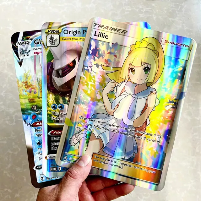 11-55 PCS Pokemon Diamond Shiny Card PVC GX VMAX VSTAR Pikachu Arceus Anime  Rare Collectible Battle Card English Holographic