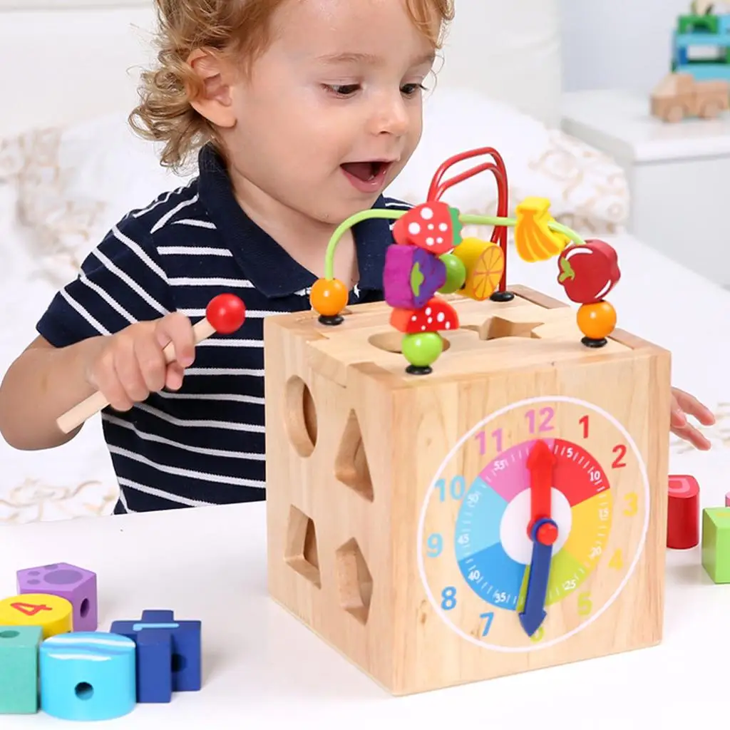 Activity Cubes  Early Educational Toy for Preschool Toddler Gift