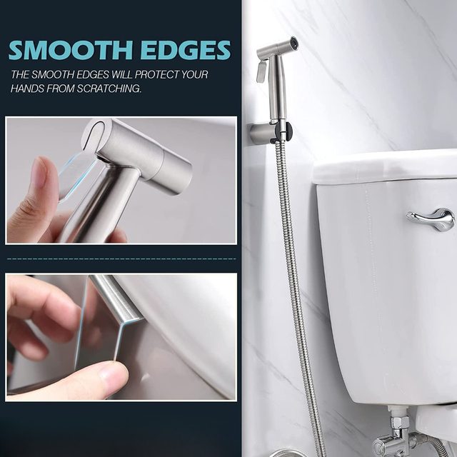 WEIDMAX Handheld Bidet Douche Shower Spray For Toilet, Stainless Steel Bidet Shattaf Sprayer Kit Bathroom Cloth Diaper Washer Shower Head For Personal...
