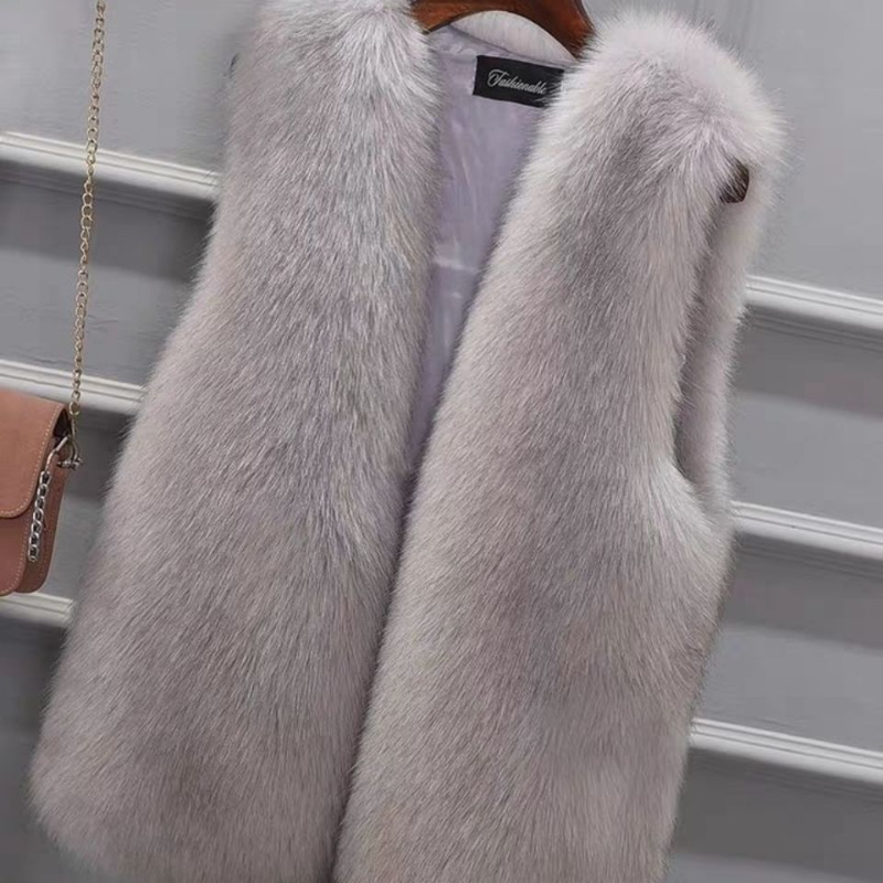 sleeveless fur jacket