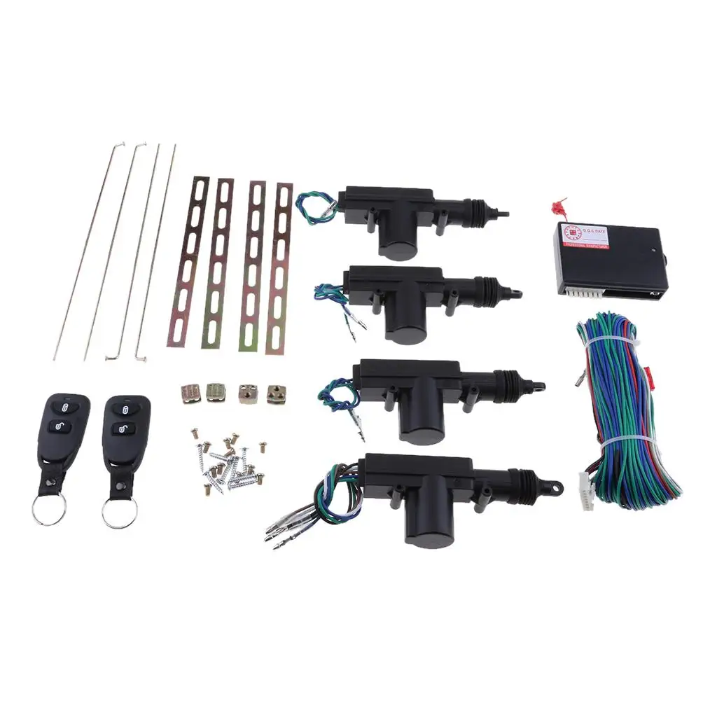 Car Central Locking System Keyless Entry W/ Door Lock Actuator Set