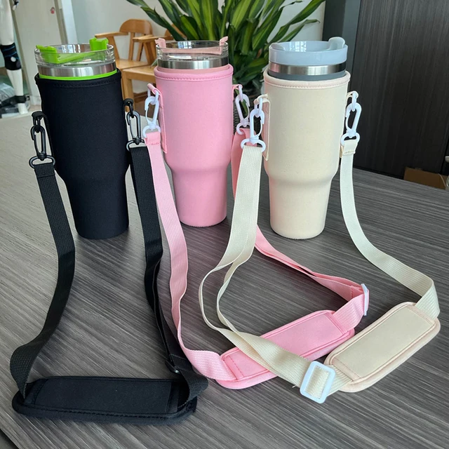 Neoprene Stanley Cup Bag Crossbody Portable Water Bottle Carrier Bag with  Adjustable Shoulder Strap 40 Oz Tumbler Bag Travel - AliExpress
