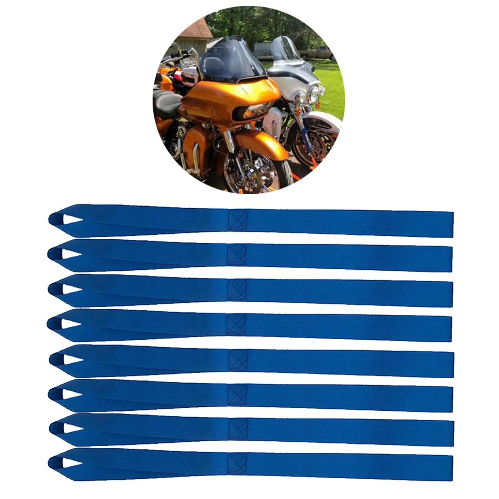 8Pcs tie Straps, Breaking Strength Belts for and Confident  of Motorcycle Dirt Bike ATV UTV