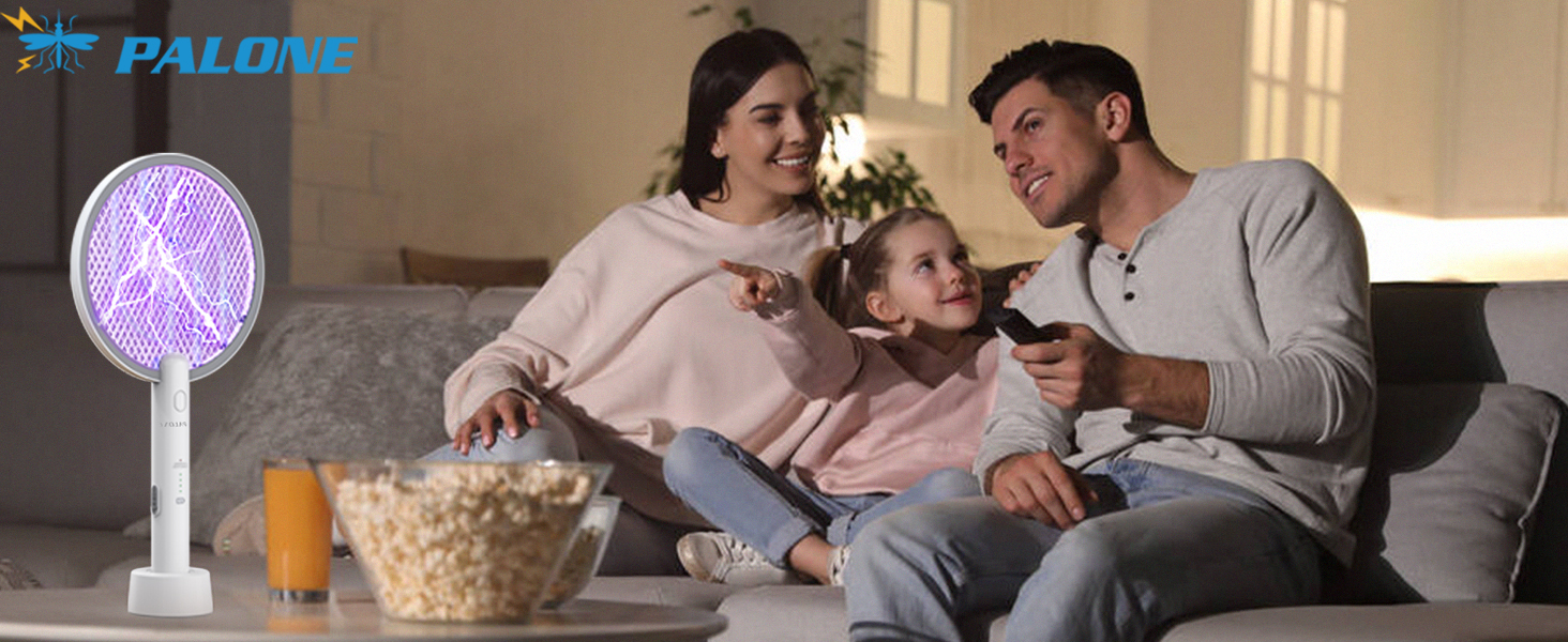 Description Picture 2 of item2 in 1 Mosquito swatter Electric Fly Bug Killer Lamp Zapper with 1200mAh Battery USB charge with Safety Mesh for Indoor,Outdoor