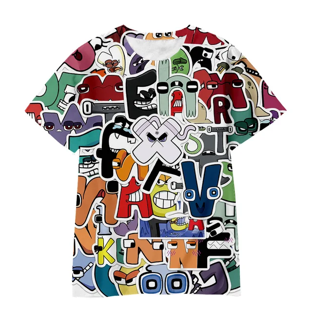 Latter T Cute Shark Alphabet Lore Unisex T-Shirt - Teeruto