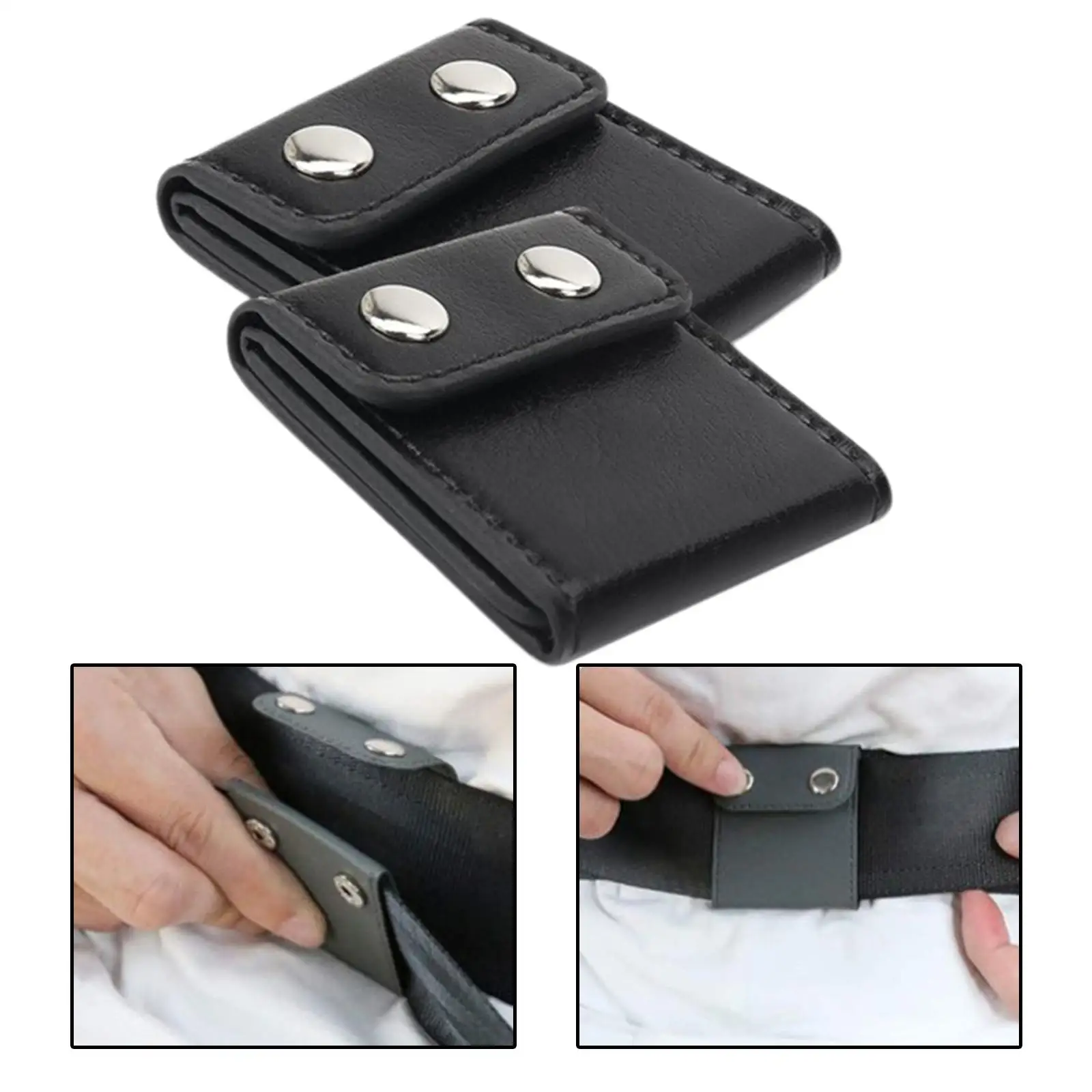 2x Car Seat Belt Adjuster Snap Button Type sticky strip Type Universal Children