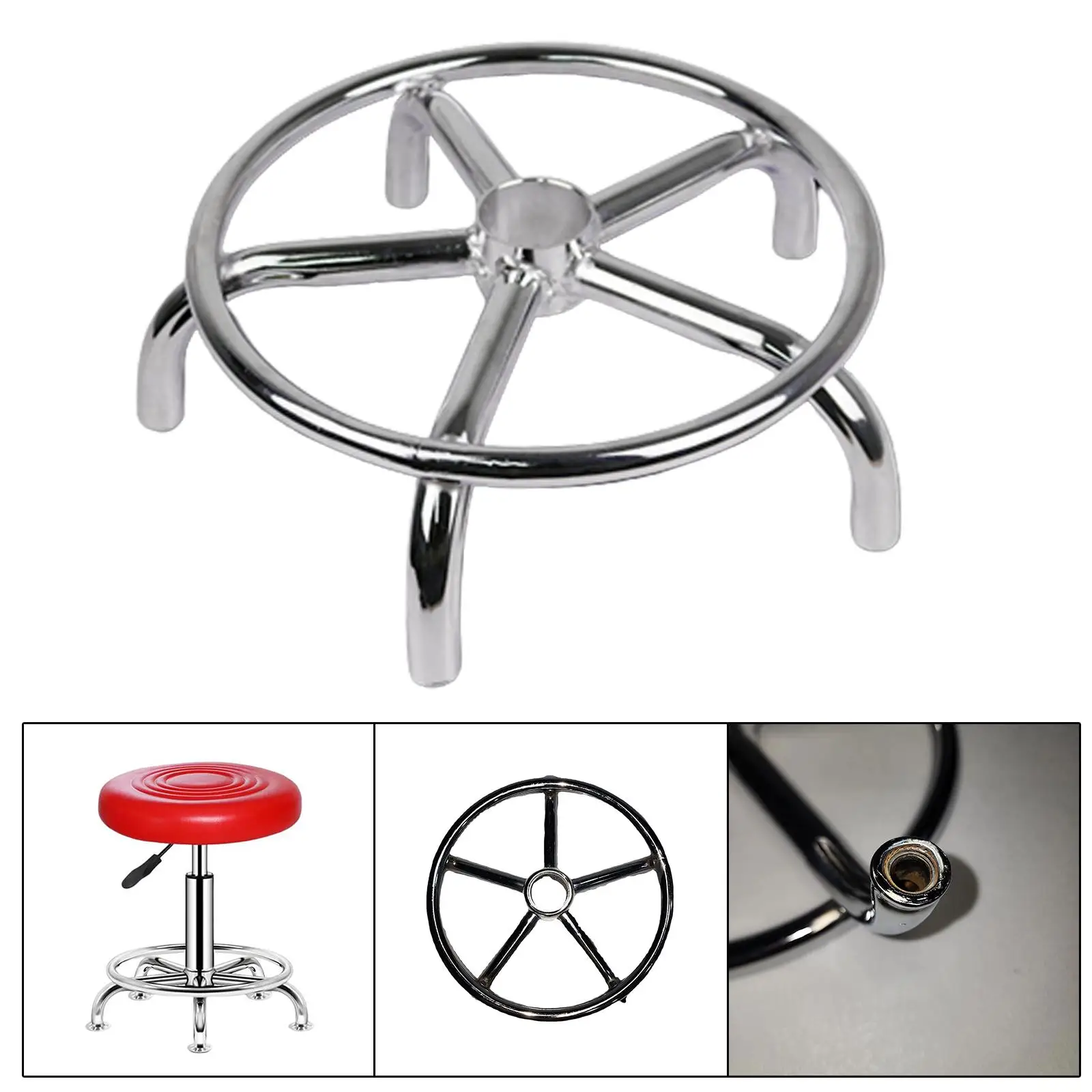 Round Rolling Stool Base Office Chairs Base Replacement Round Chair Base for Gaming Chair Meeting Room Chair SPA Office Chair