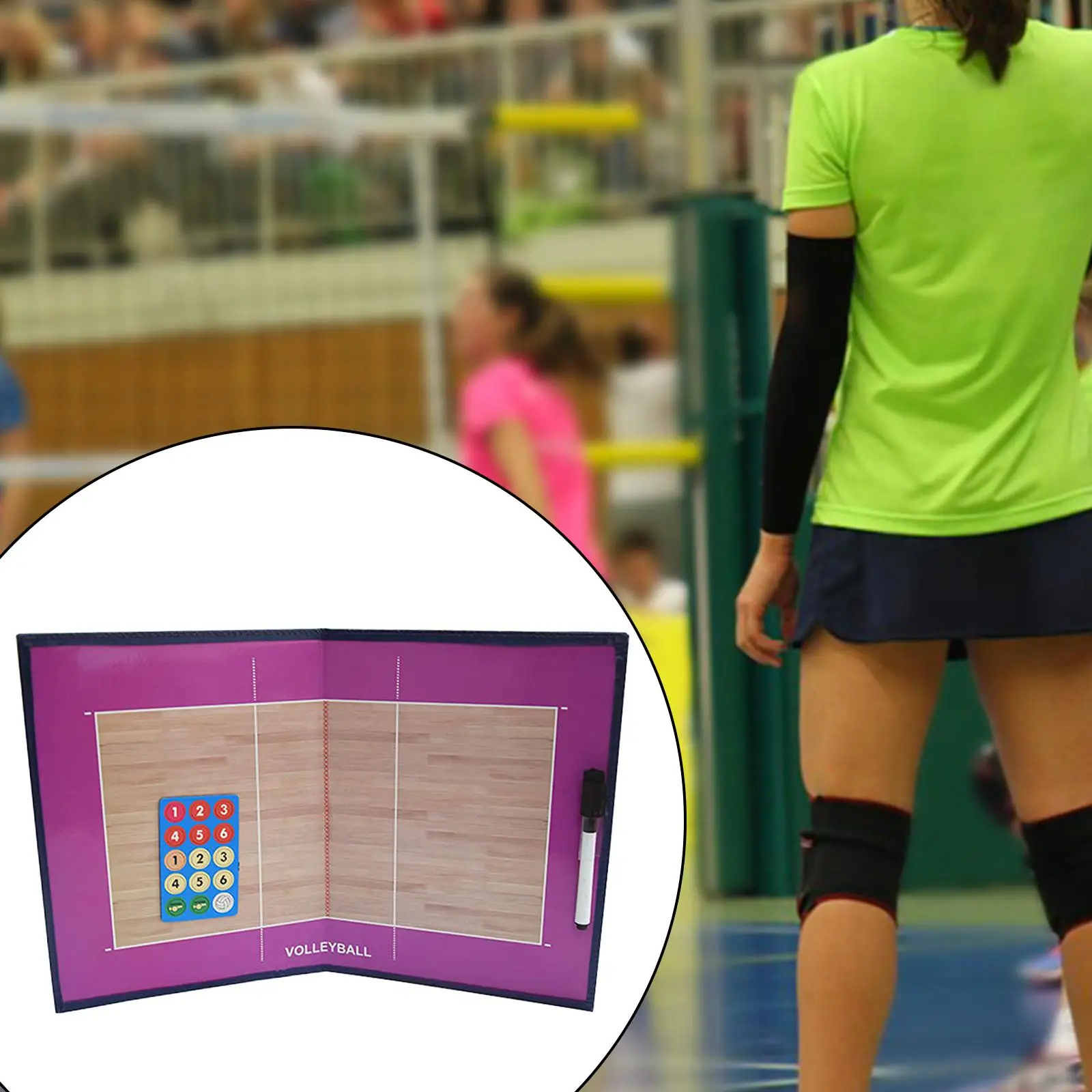 Portable Folding Volleyball  Aid Coaches Clipboard Accessories