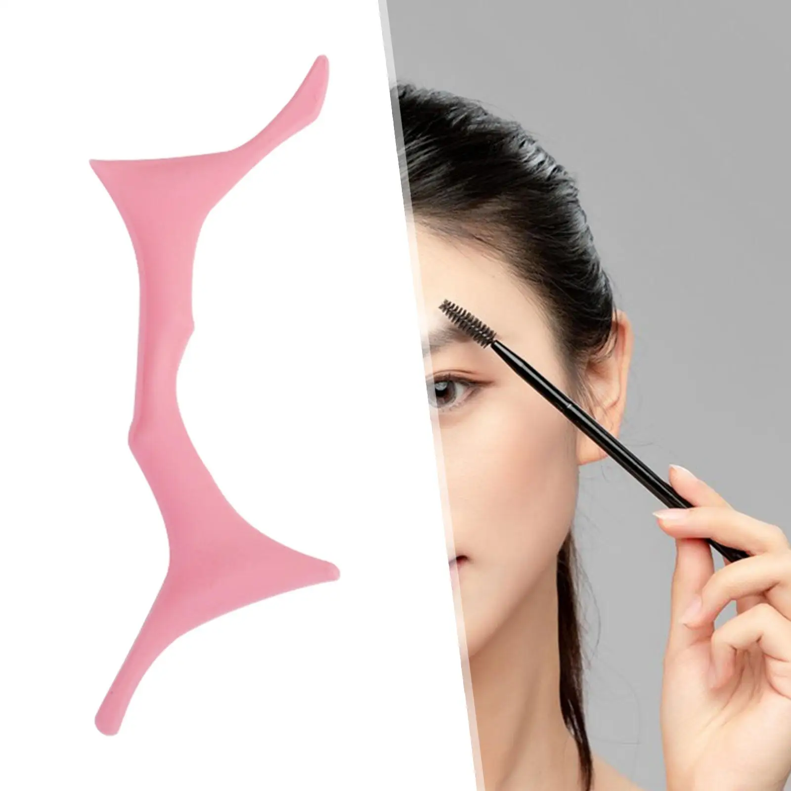Silicone Eyebrow Shaping Tool Eyeliner Stencil Comfortable to Hold Practical Versatile Eyeliner Guide Tool for Beginners