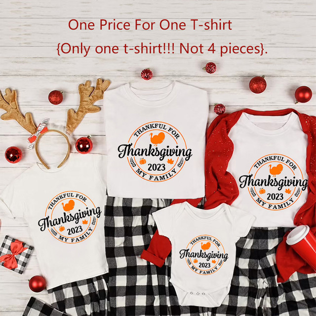 Matching Thanksgiving Family 2022 Turkey Day Faith Football Shirt