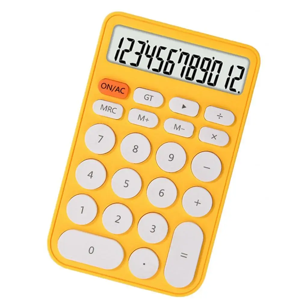 Cute Digit Calculator 12 Digit Desk Calculator Extra Large LCD Display with Big Buttons Office Calculator for Business Use Home