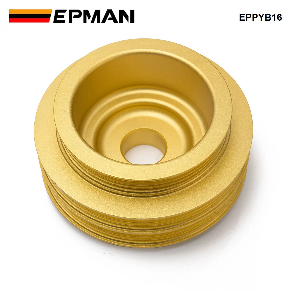 Polea de cigüeñal EPMAN dorada para motores Honda B16 y B18