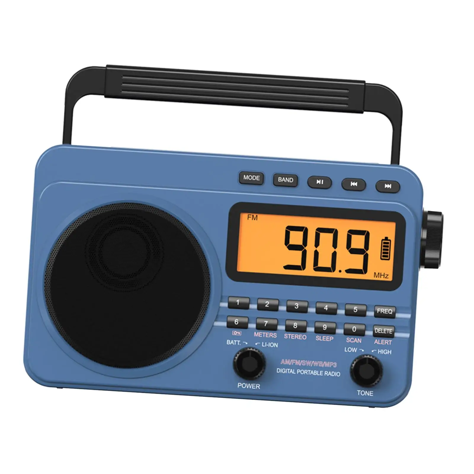 Small Portable Radio Alarm Clock Sleep Function Retro Time Setting AM FM SW Wx USB TF Card Support MP3 Speaker Radio Player