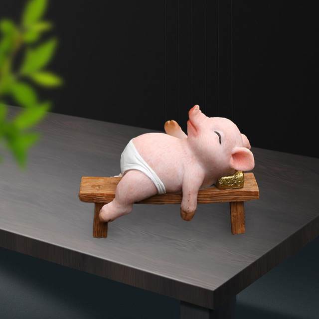 豚の置物,庭の彫像,小さな豚の彫刻,子供部屋の装飾,庭 - AliExpress