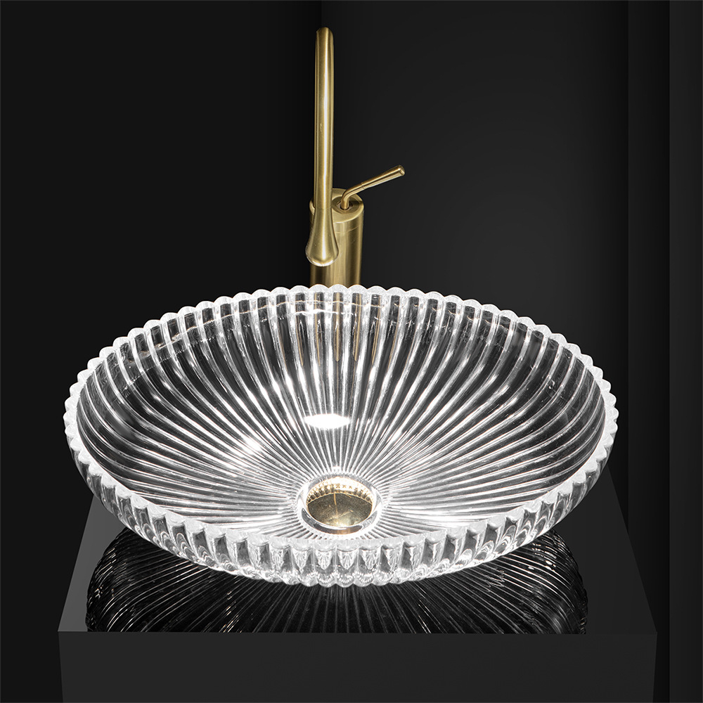 Title 4, Hotel Luxury Transparent Oval Bathroom Washbasi...