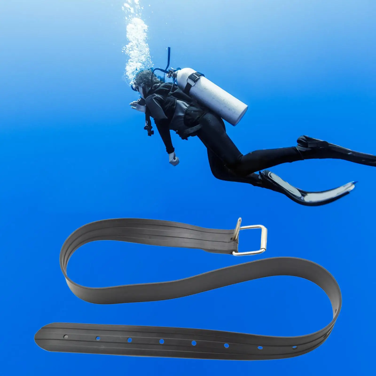 Freediving Rubber Belt Strap Flexible Snorkeling Weight Belt BCD Accessories