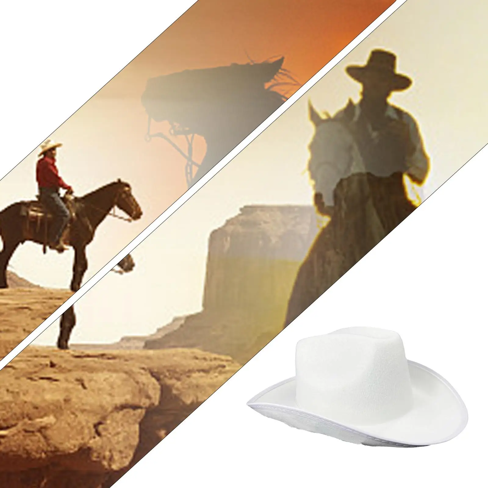 Cowboy Hat Wedding White Blinking Cowgirl Hat for Ladies Party Accessory Fancy Dress Cosplay Music Festival Concerts