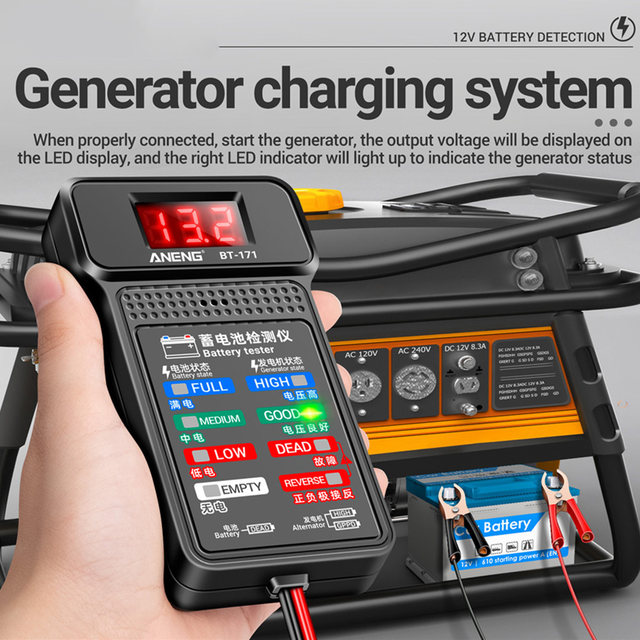 ANENG comprobador baterias de pilas battery tester medidor pilas carga  electronica densimetro bateria descargador de baterias litio indicador  bateria coche medidor de bateria tester bateria coulometer indicador bateria