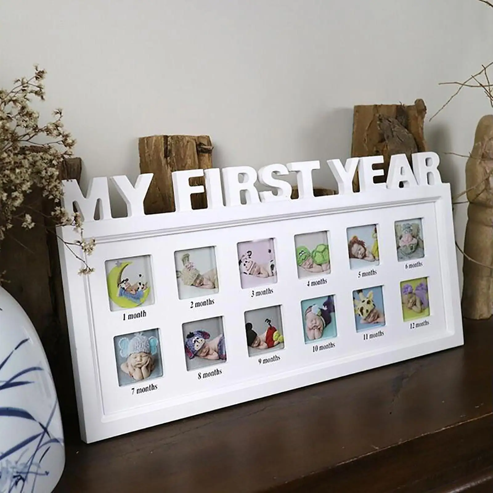 Baby Photo Frame Picture Frame Children Memories My First Year Photo Frame Gift