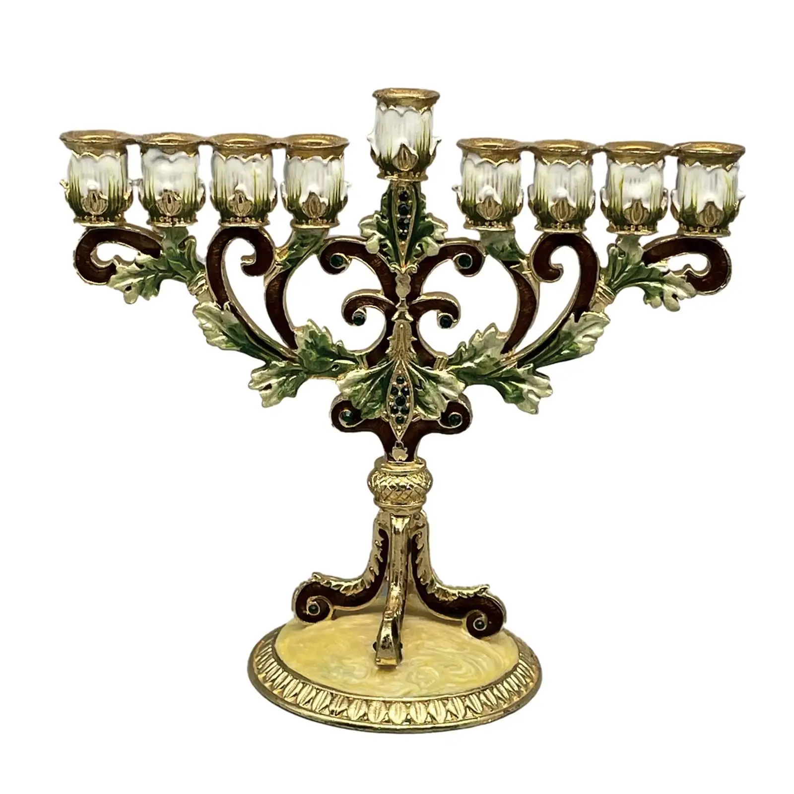 9 Branches Candle Holder Table Centerpiece Candle Stands Hanukkah Menorah