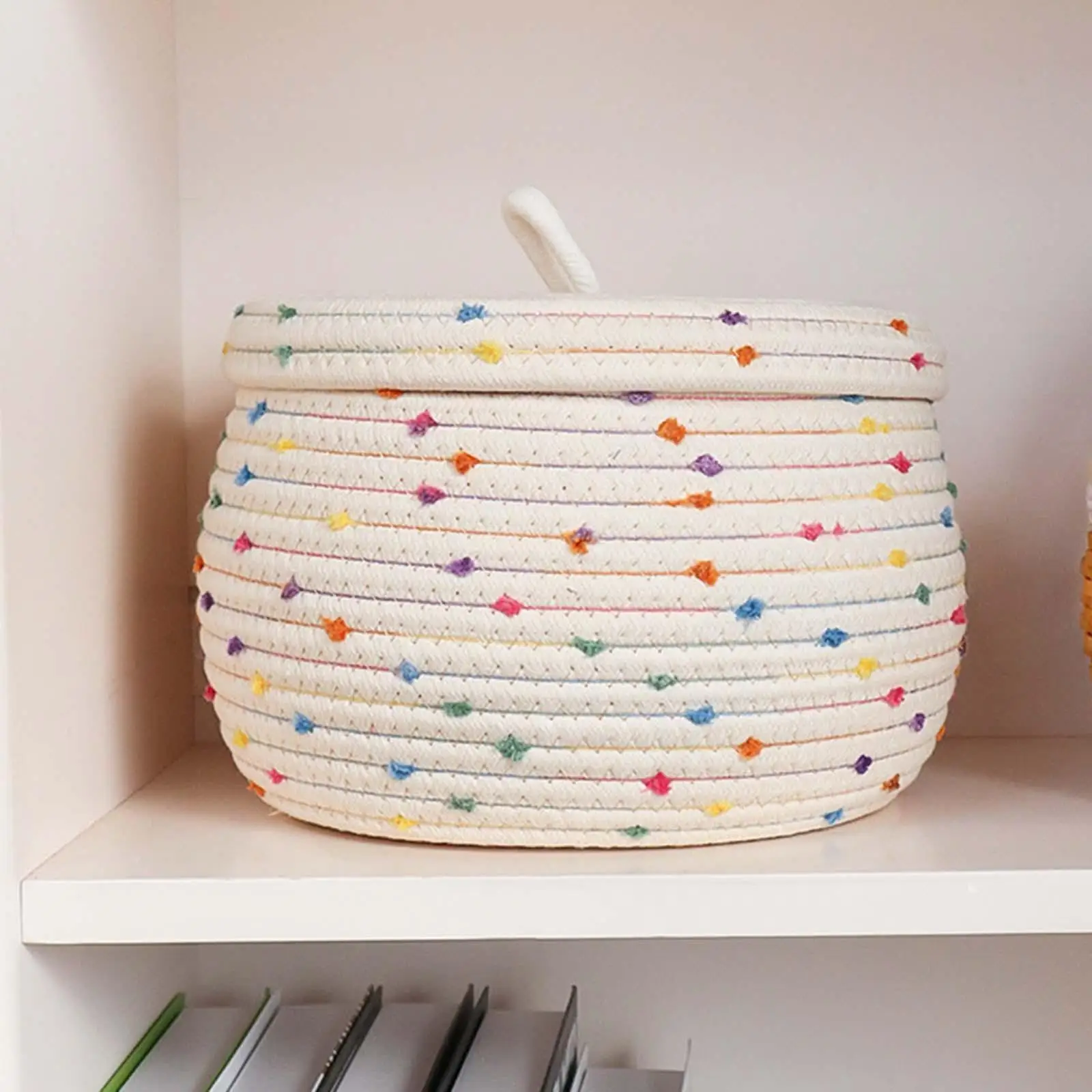 Storage Basket Hand Woven Desktop Organizer for Sundries Cosmetics