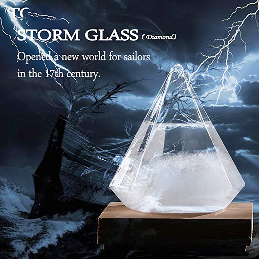 Прогноз погоды Storm-glass с деревянной основой, стеклянная бутылка для  погоды, настольное украшение для дома и офиса, оптовая продажа | AliExpress