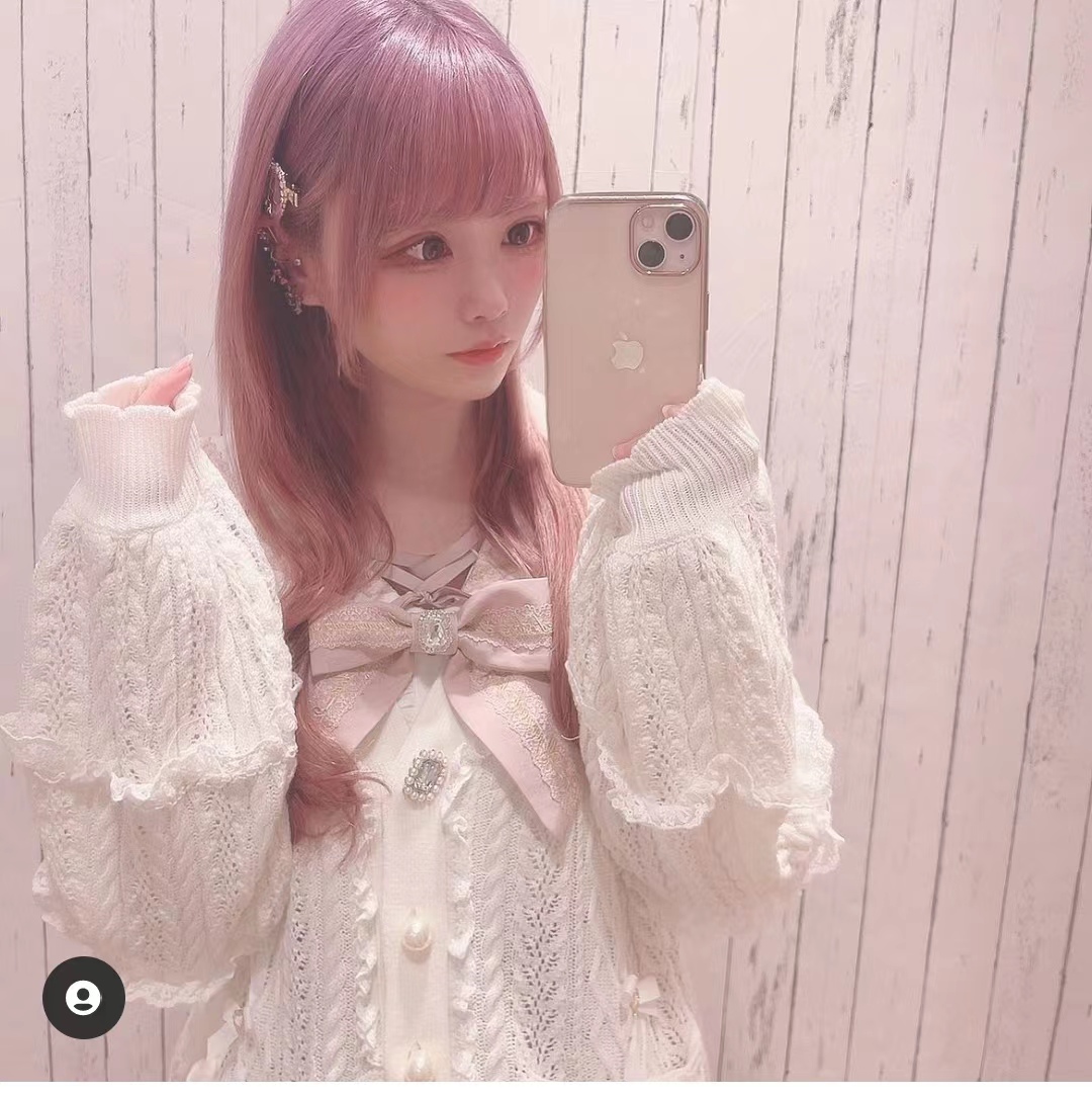 Japonês Lolita malha jumpers, tecelagem de fita,