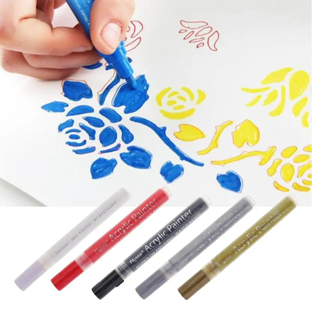 Waterproof Marker Paint Pens, Water Based , Writes on Almost Anything,  Choose (141 x 12 mm)