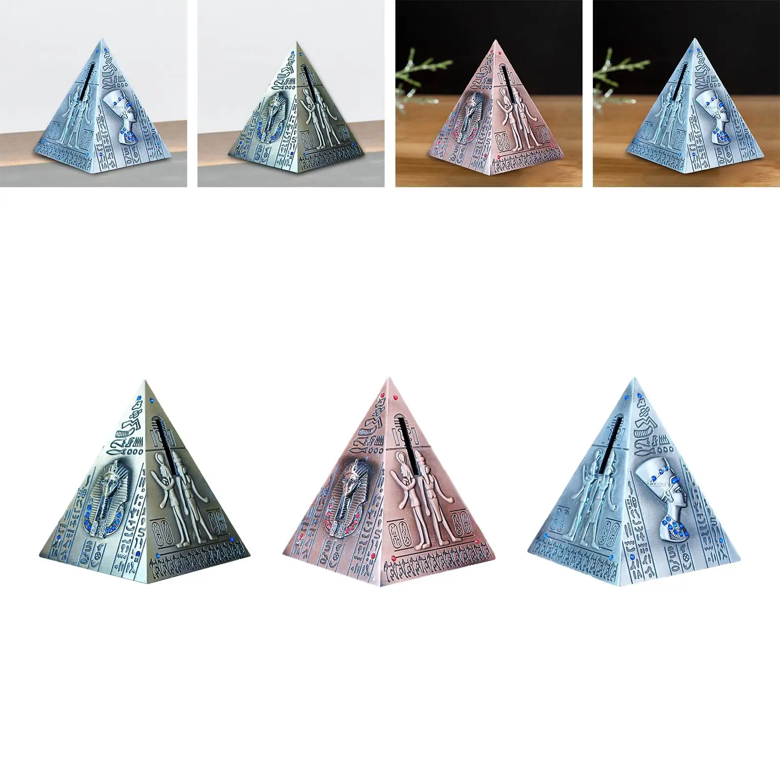 Pyramid Box Crafts Keepsake Decoration Container Money Saving Box Change Banks for Holiday Kids and Adults Party