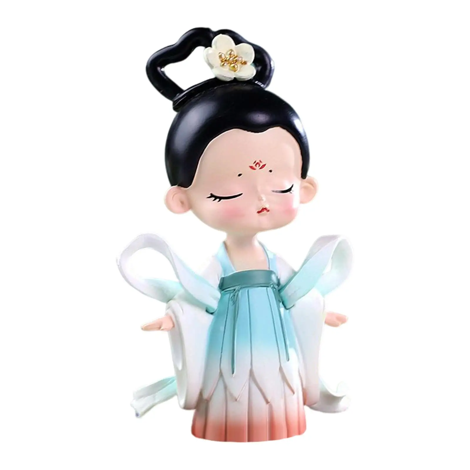 Chinese Ancient Girl Doll Resin Crafts Traditional for Home Decor