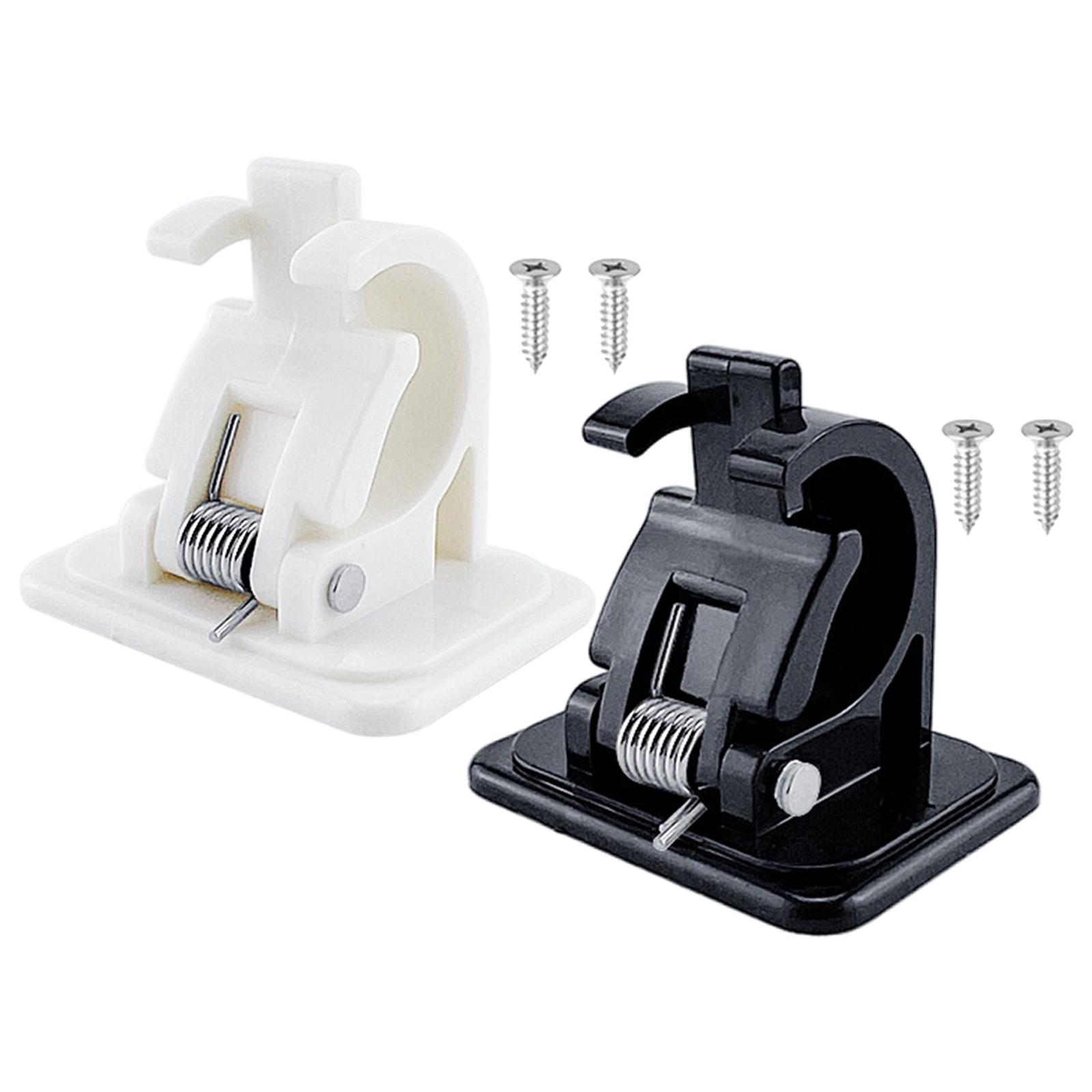 Fishing Pole Rod Holder Clips with Two Screws Clamps Holder Walls Rod Rests