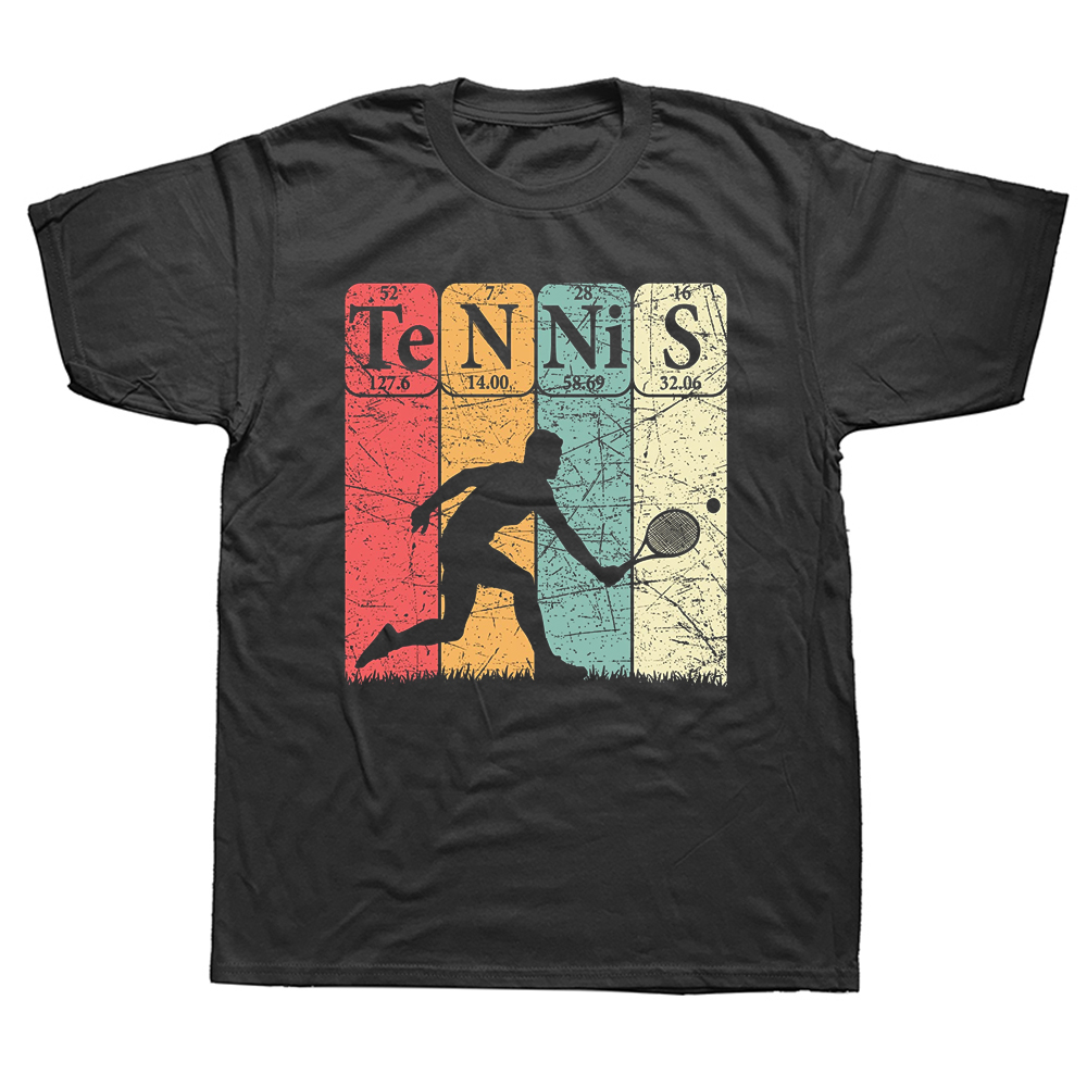 Lustige Tennis Periodische Tabelle Tennis Player Nerd Vintage T Shirts Streetwear Kurzarm Geburtstag Geschenke Sommer Stil T-shirt Männer – Detail 2