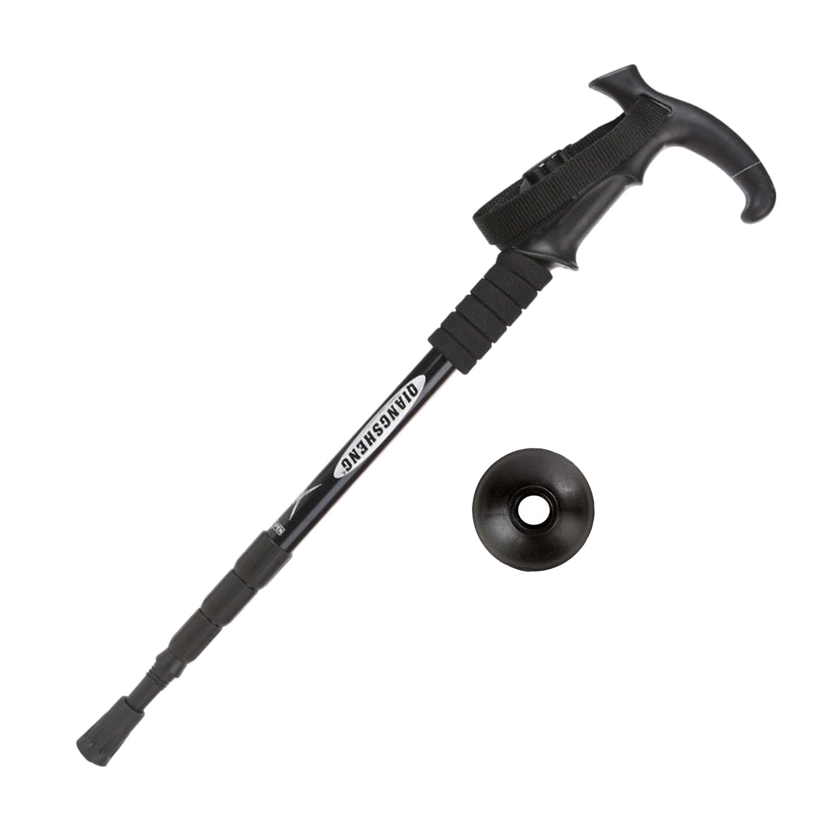 Aluminum Telescopic Elderly Walking Cane Anti Rust Anti Slip Rubber Handle