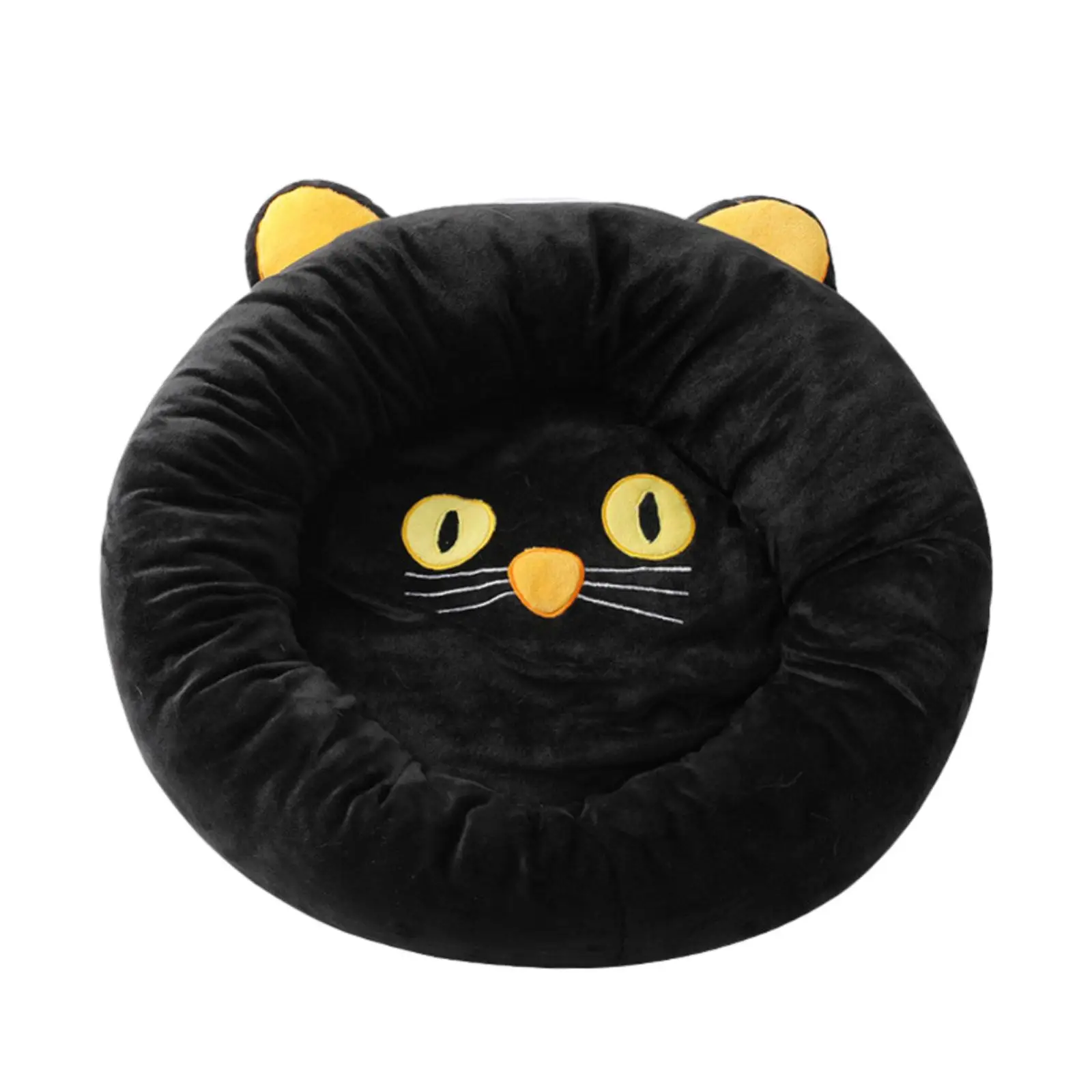 Cat Bed Warm Non Slip for Indoor Cats Kennel Diameter 50cm Cave for All Seasons Comfortable Nest Pet Supplies Cat Sleeping Bed