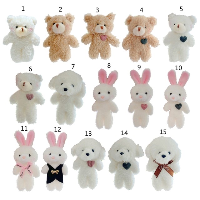 X6HE Mini peluche orso portachiavi carino Aniaml portachiavi ornamento  appeso portachiavi zaino borsa fascino regalo per ragazze donne - AliExpress