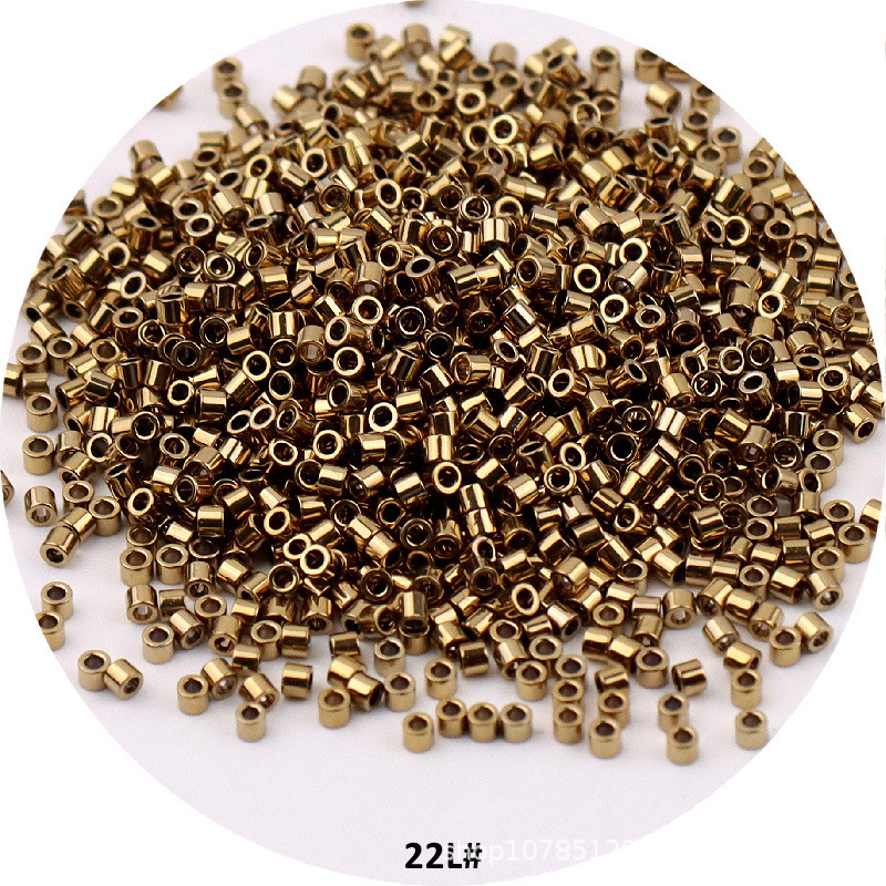 1000 Stück 1,6 mm metallische Glasperlen 11/0 lose Abstandsperlen für Handarbeiten, Schmuckherstellung, DIY-Charms, handgefertigtes Nähen – Detail 12