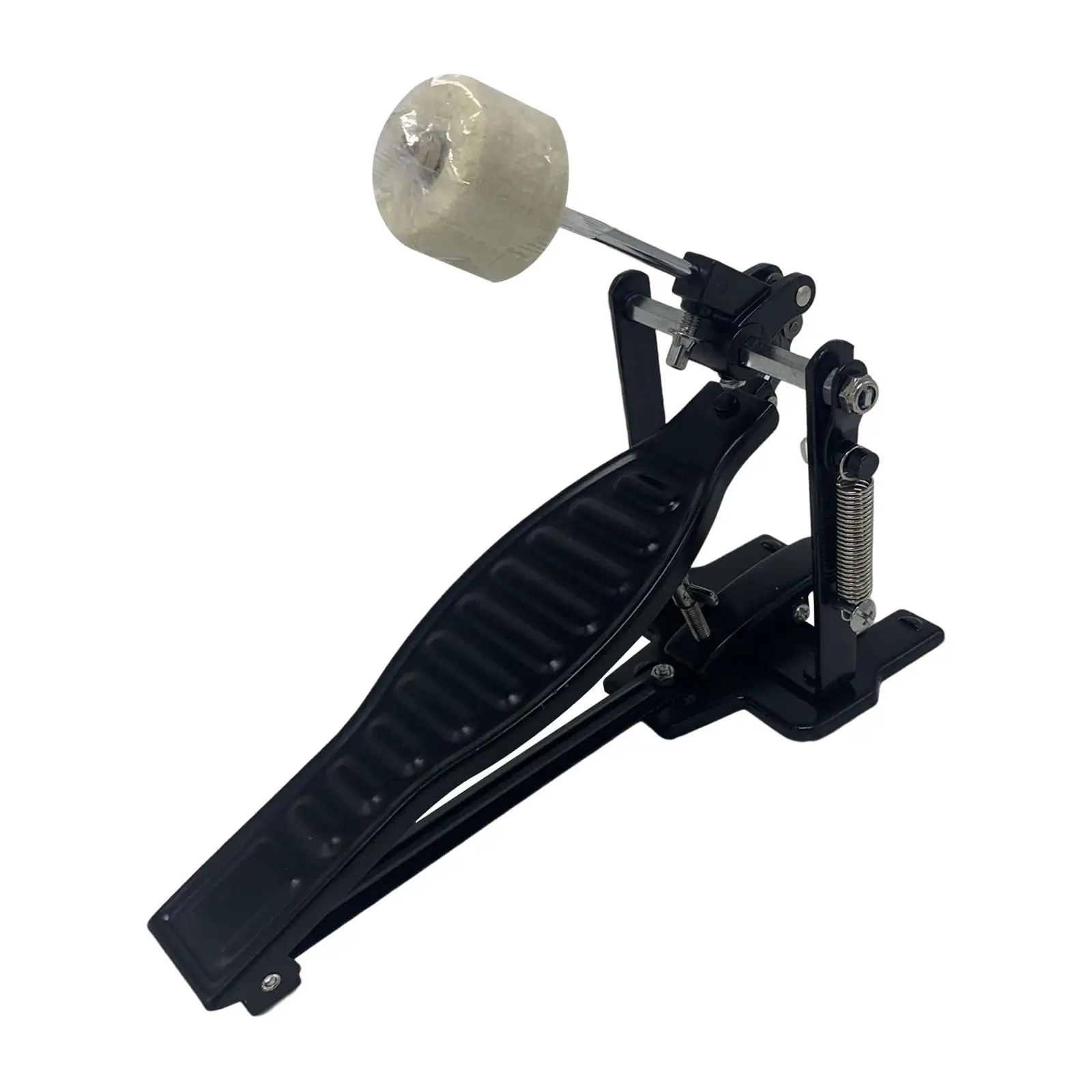 Aluminium Alloy Single Spring Bass Children Drum Pedal Adjustable Stroke with Wool Beater Percussion Replacement Accessories