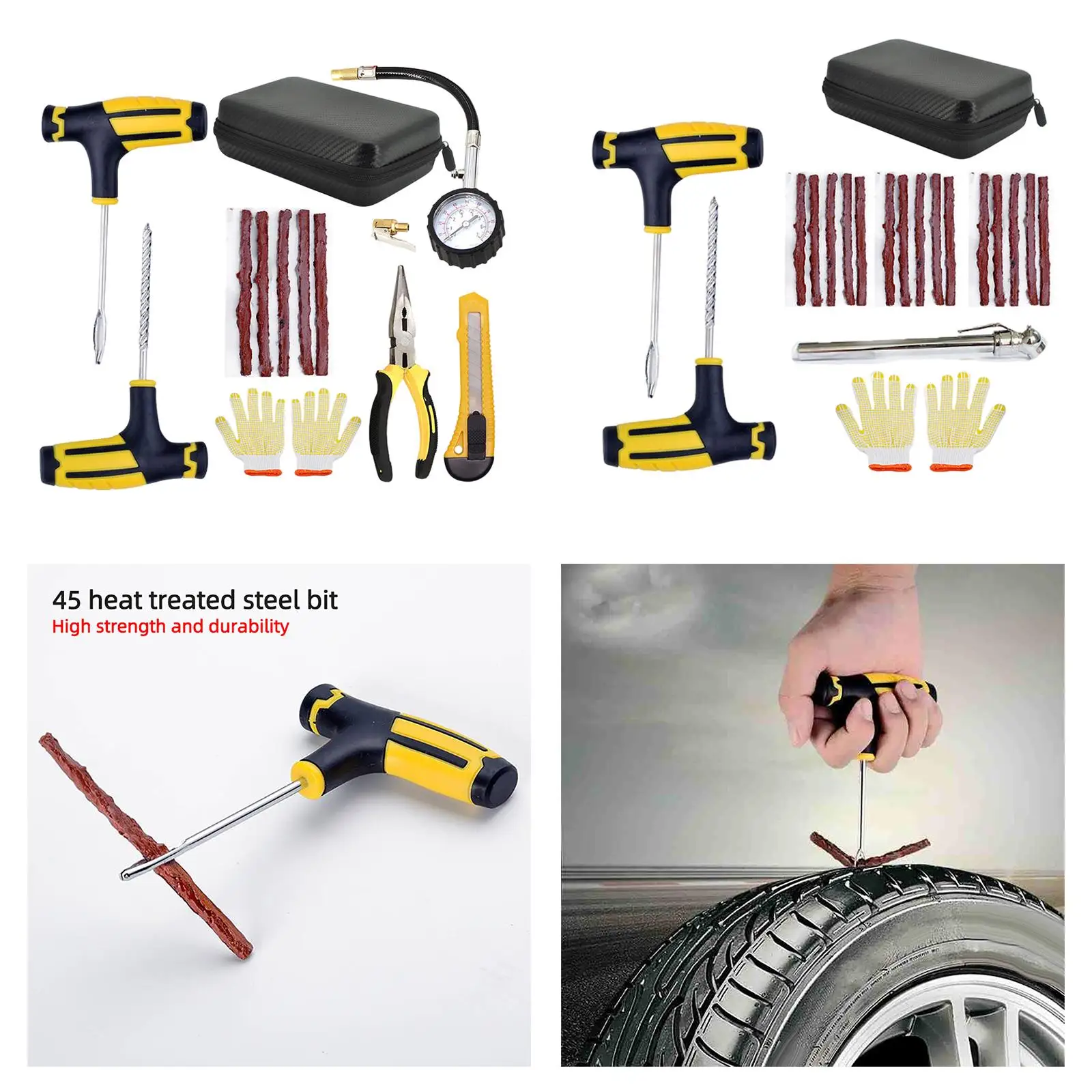 Tubeless Tire Repair Tools Car Emergency Rubber Strips Bicycle Plugger Tool