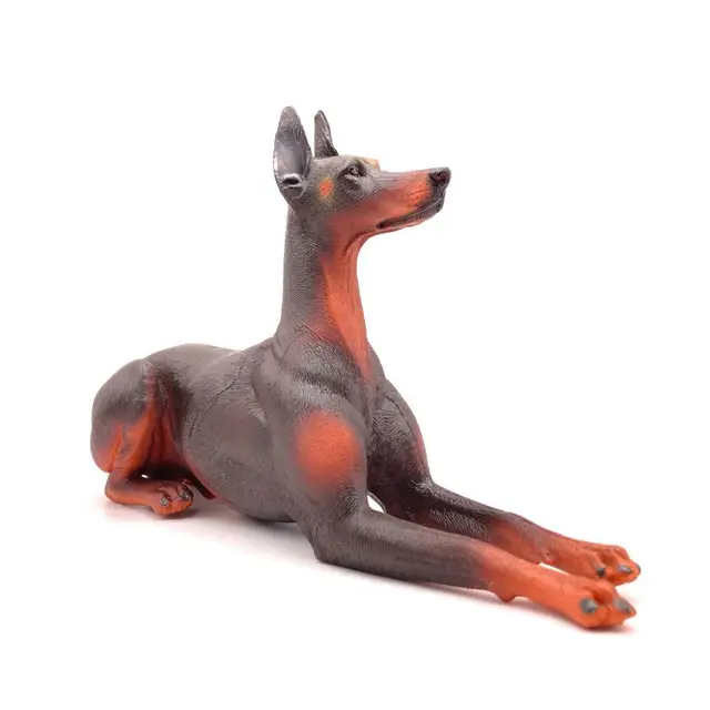 Simulation Doberman Animals Model Figurines Toy Cognitive Ability