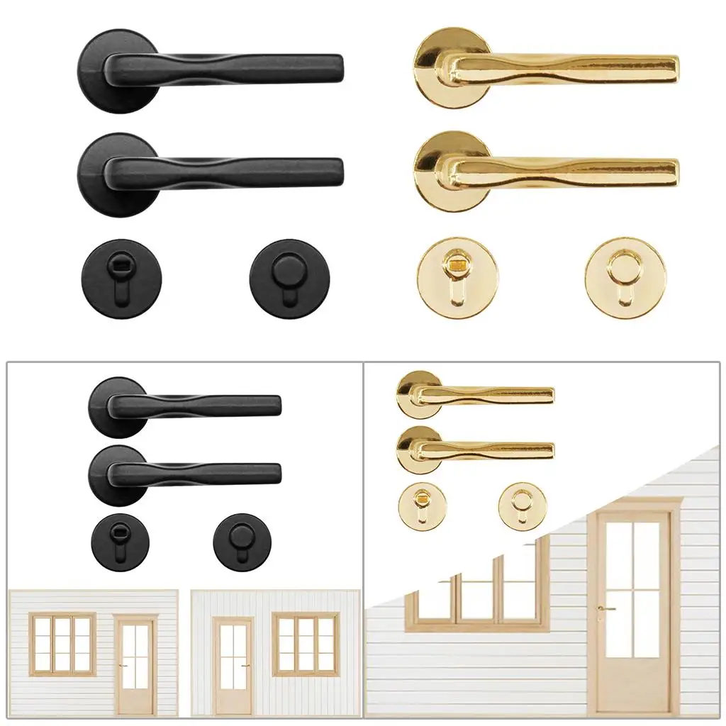 Miniature 1:6 Scale handle for door Lock DIY Doll House Simulation Decor