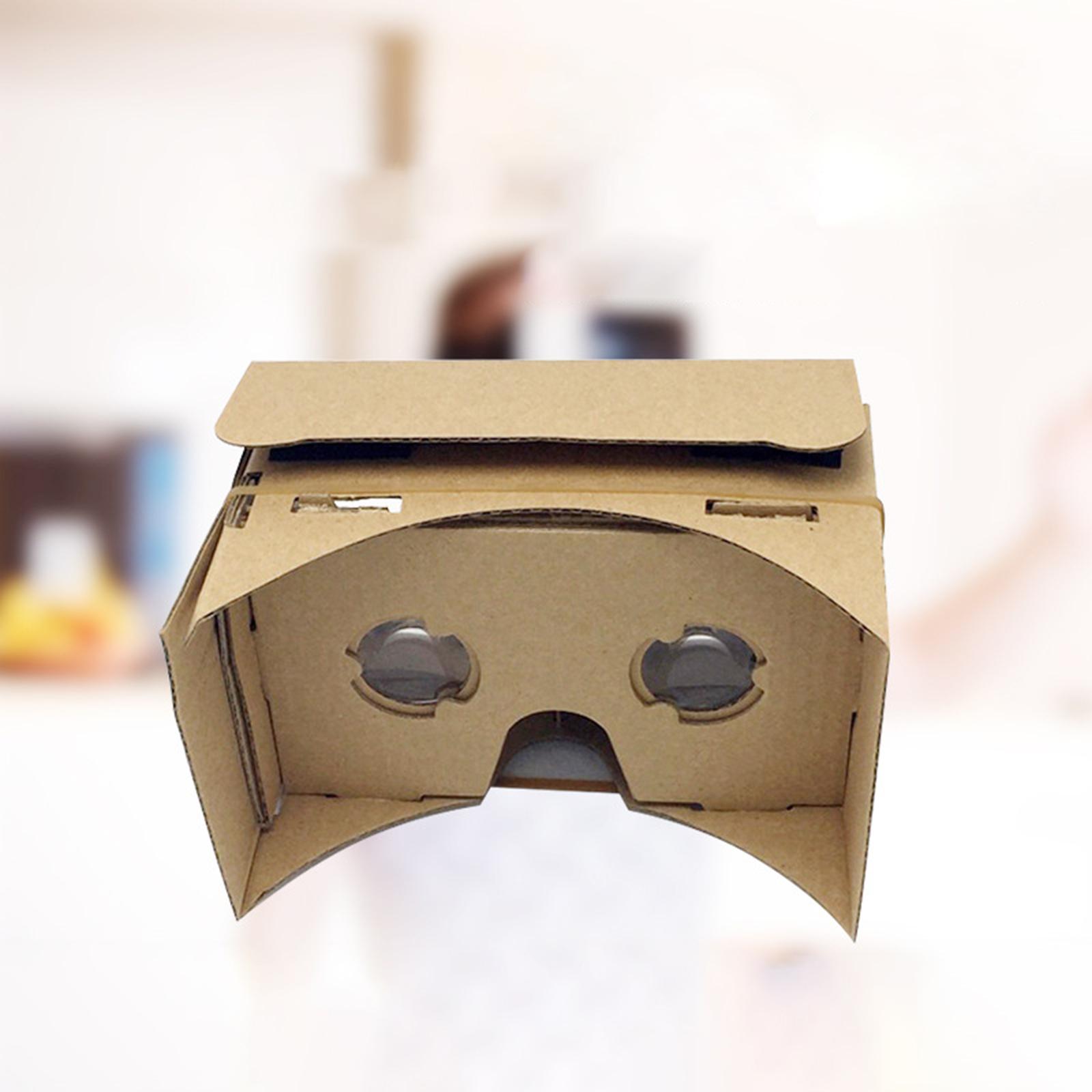 V1 DIY Cardboard for Google VR Case Kit Fits All 3-6 inch Smartphones Comfortable Compact Brown ,Lots of Content to Explore