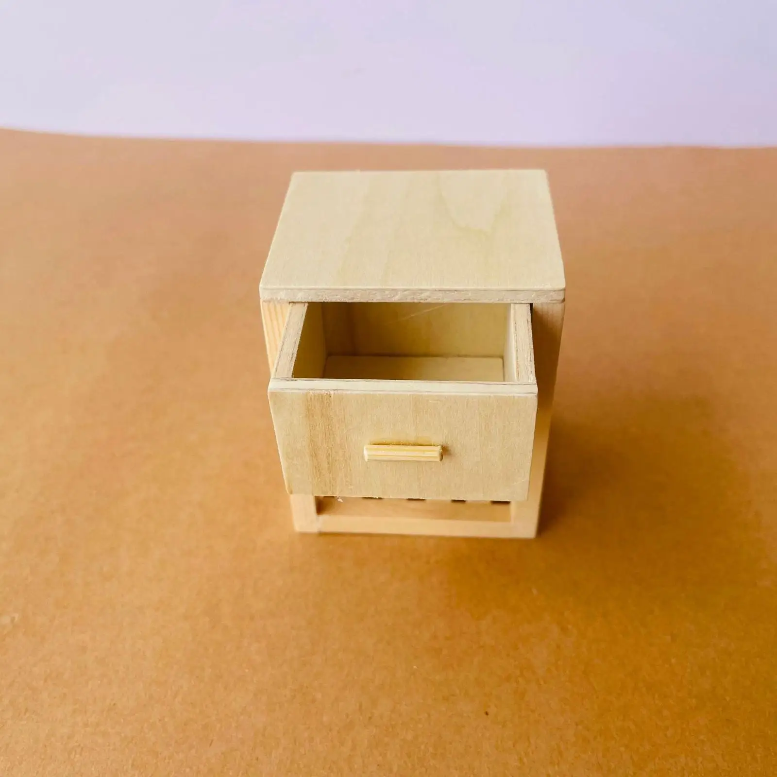 Mini Dollhouse Night Stands DIY Fitments with Drawer Photography Props Bedside Tables Toy for Furnishings Gift Micro Landscape