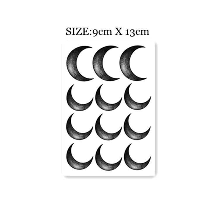 Best of Waterproof Temporary Tattoo Sticker Black Crescent Moon Design Body Art Fake Tattoo Flash Tattoo Shoulder Clavicle Female Male Reviews & Tips - Image 5