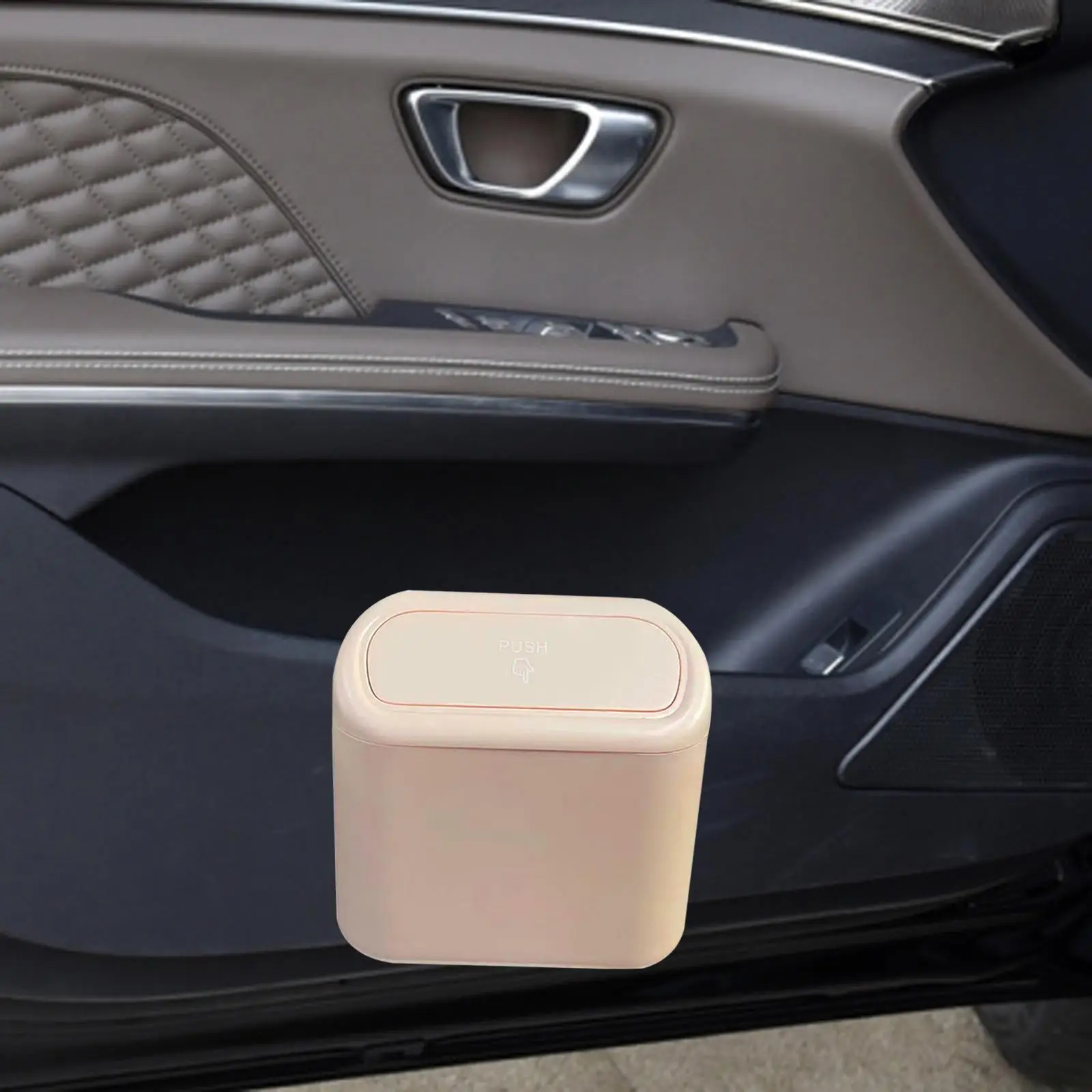 Car Trash Bin with Lid,  Garbage Can  Mini Car Accessories Trash Bin Car Dustbin Organizer Container for Car office and home