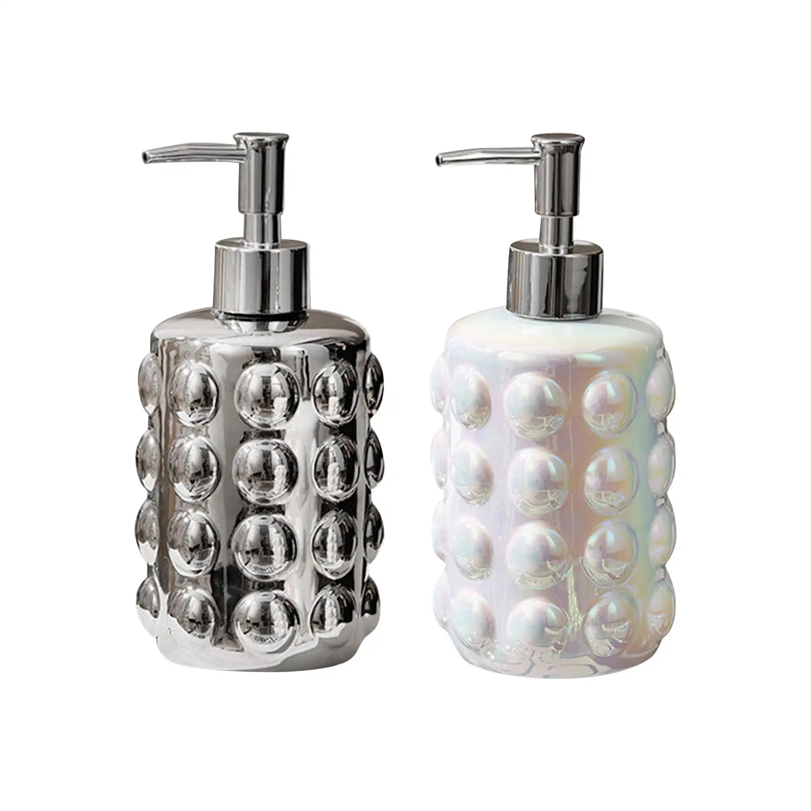 Ceramic Liquid Hand Soap Dispenser 350ml Countertop Soap Dispenser for Bathroom Washroom Size 8cmx12cm Elegant Bubble Appearance