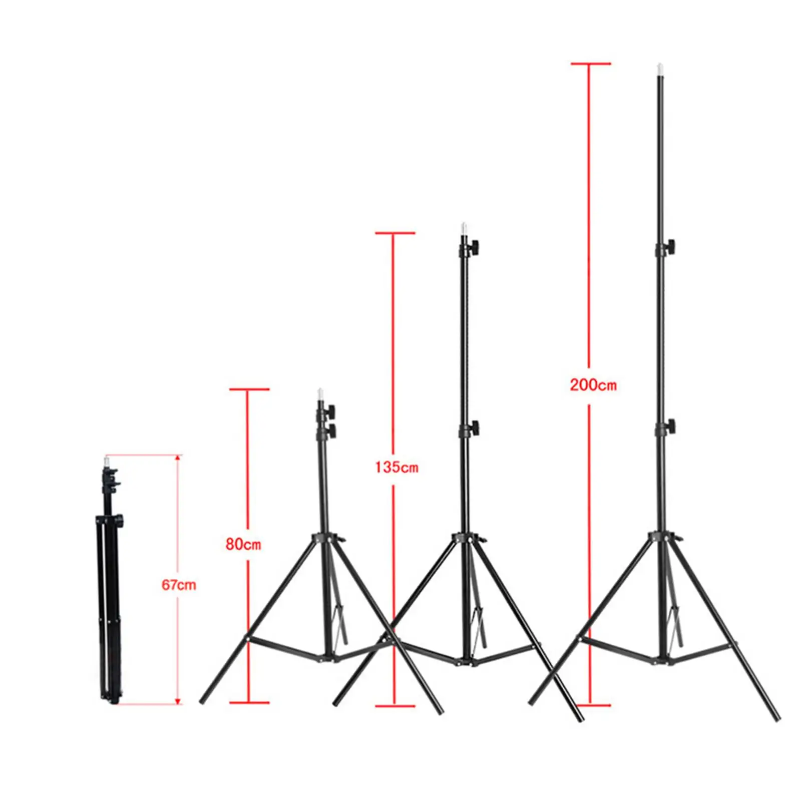 Photography Light Stand Tripod Aluminum Alloy Extendable Folding for Lights