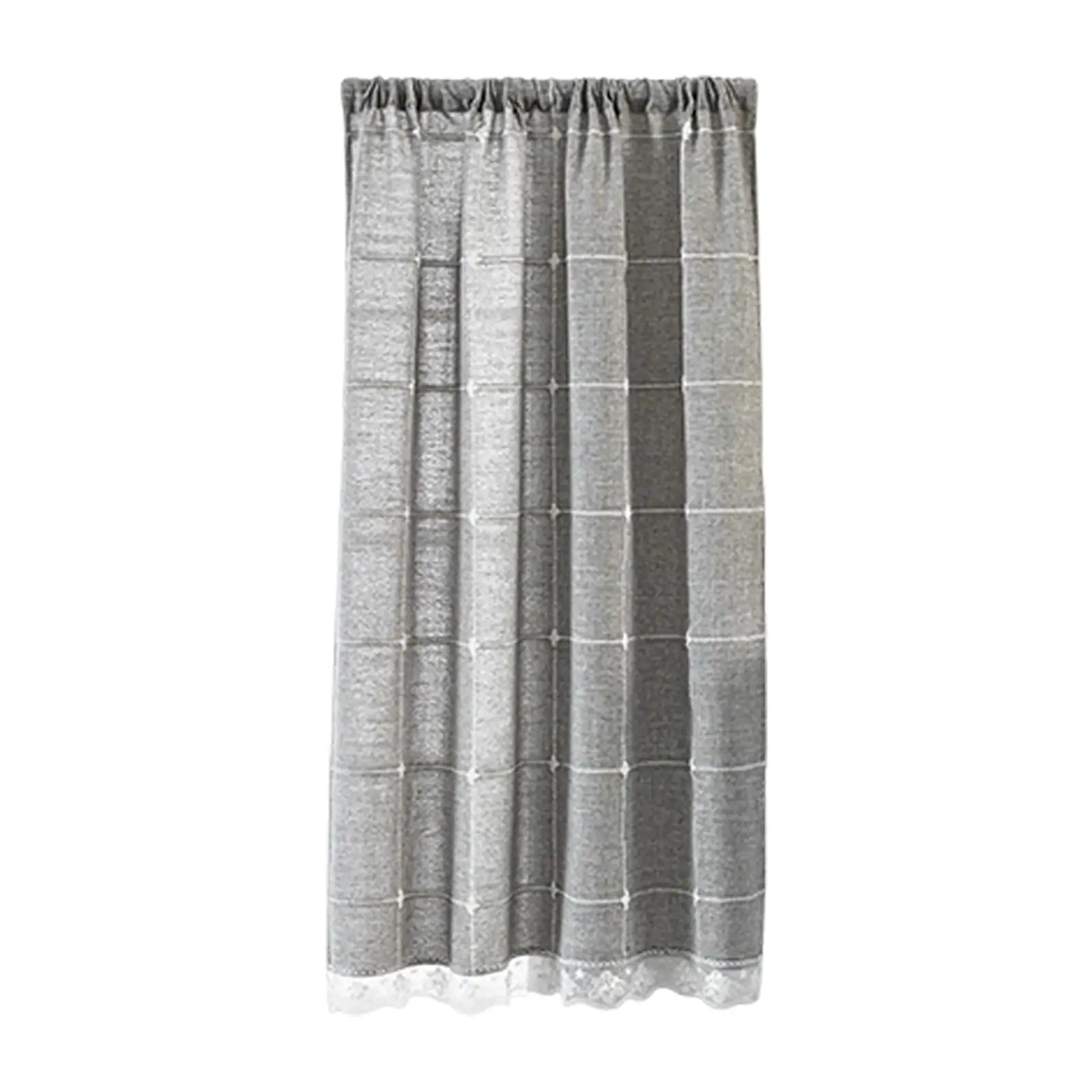 Stylish Rod Pocket Curtains 51inch Long 39inch Width Translucent Privacy Drapes