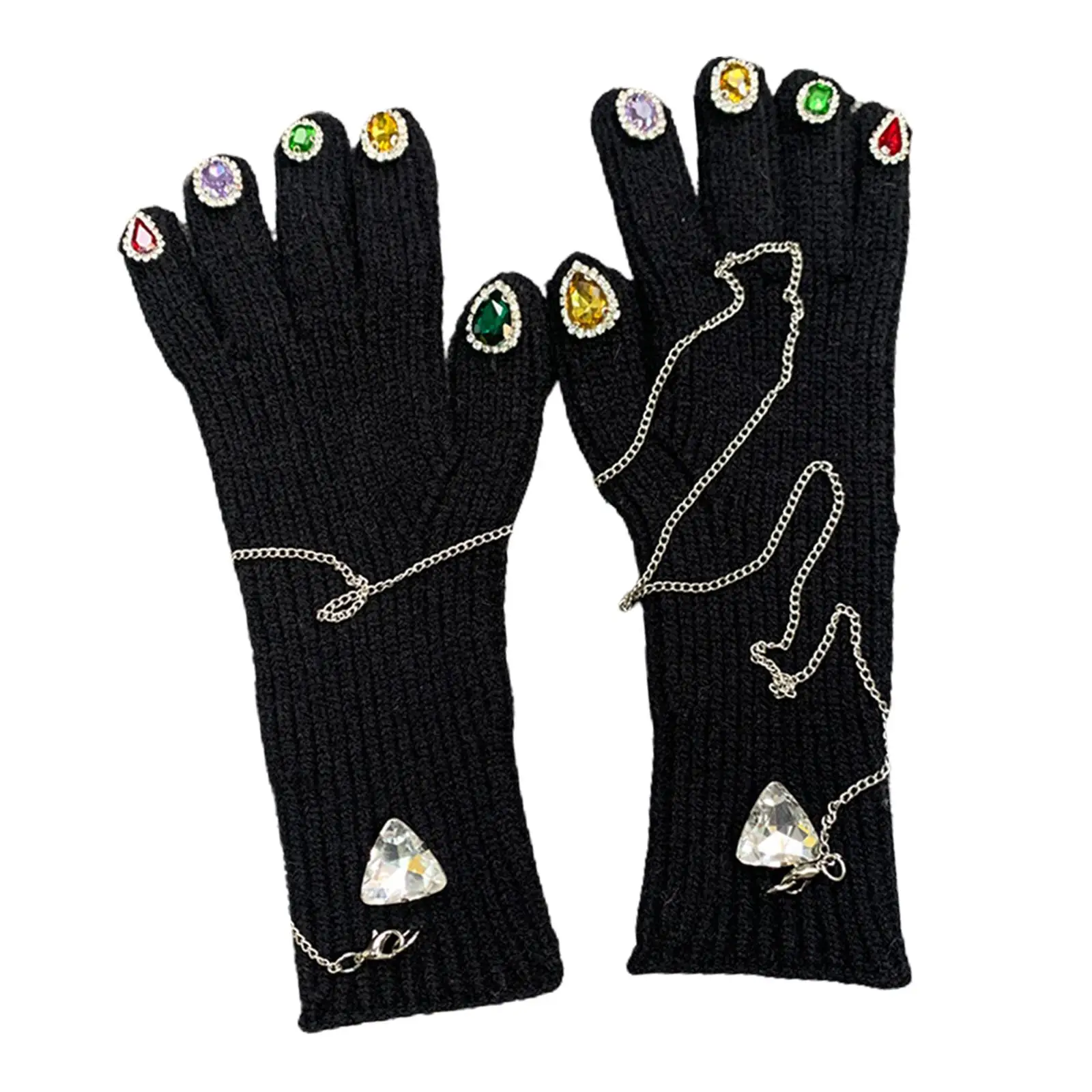 Women Winter Warm Gloves Cold Weather Gloves Long Wrist Knit Gloves for Running Cycling